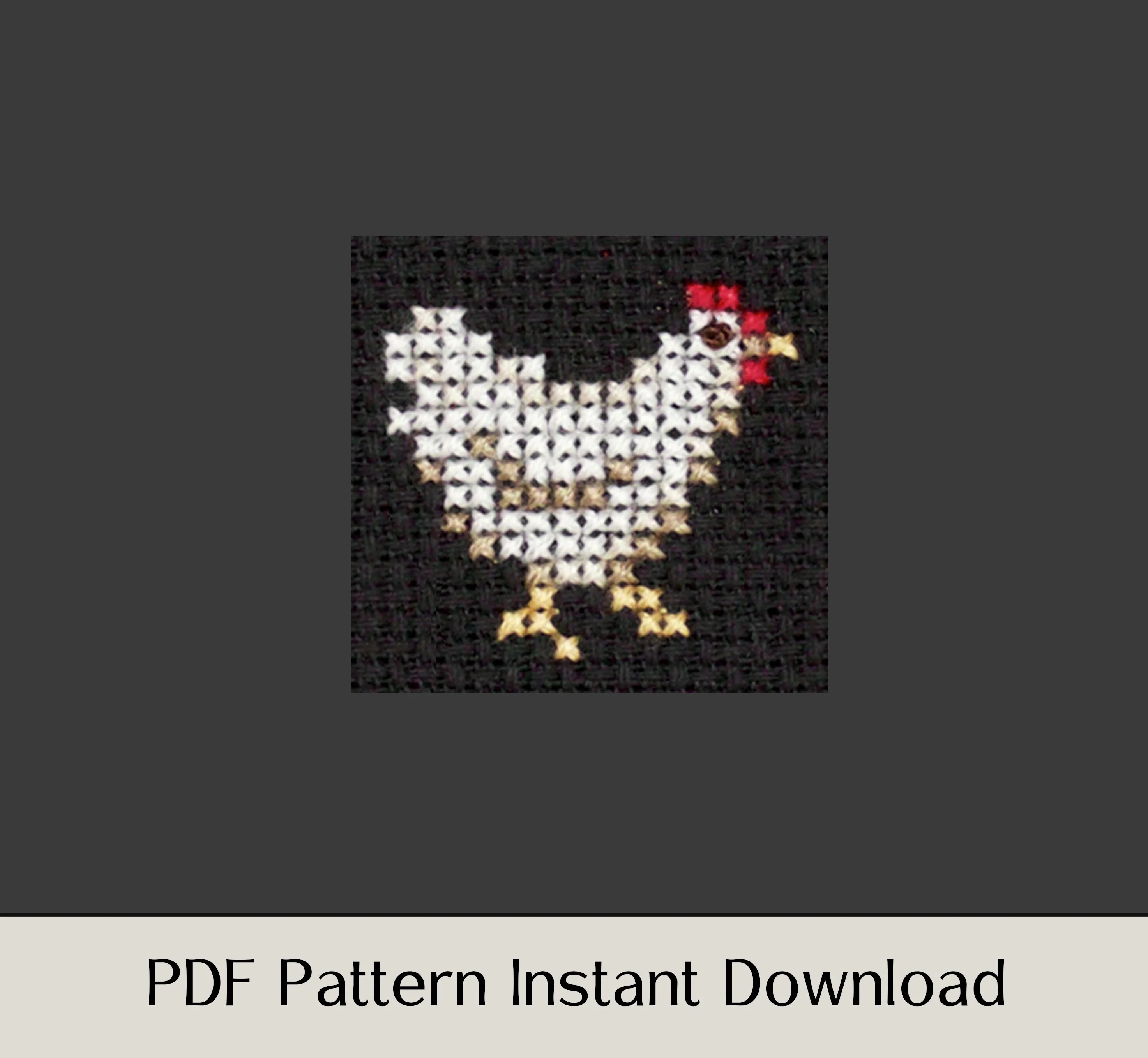 Bok, Bok, Bok - Digital PDF Cross Stitch Pattern - Image 4