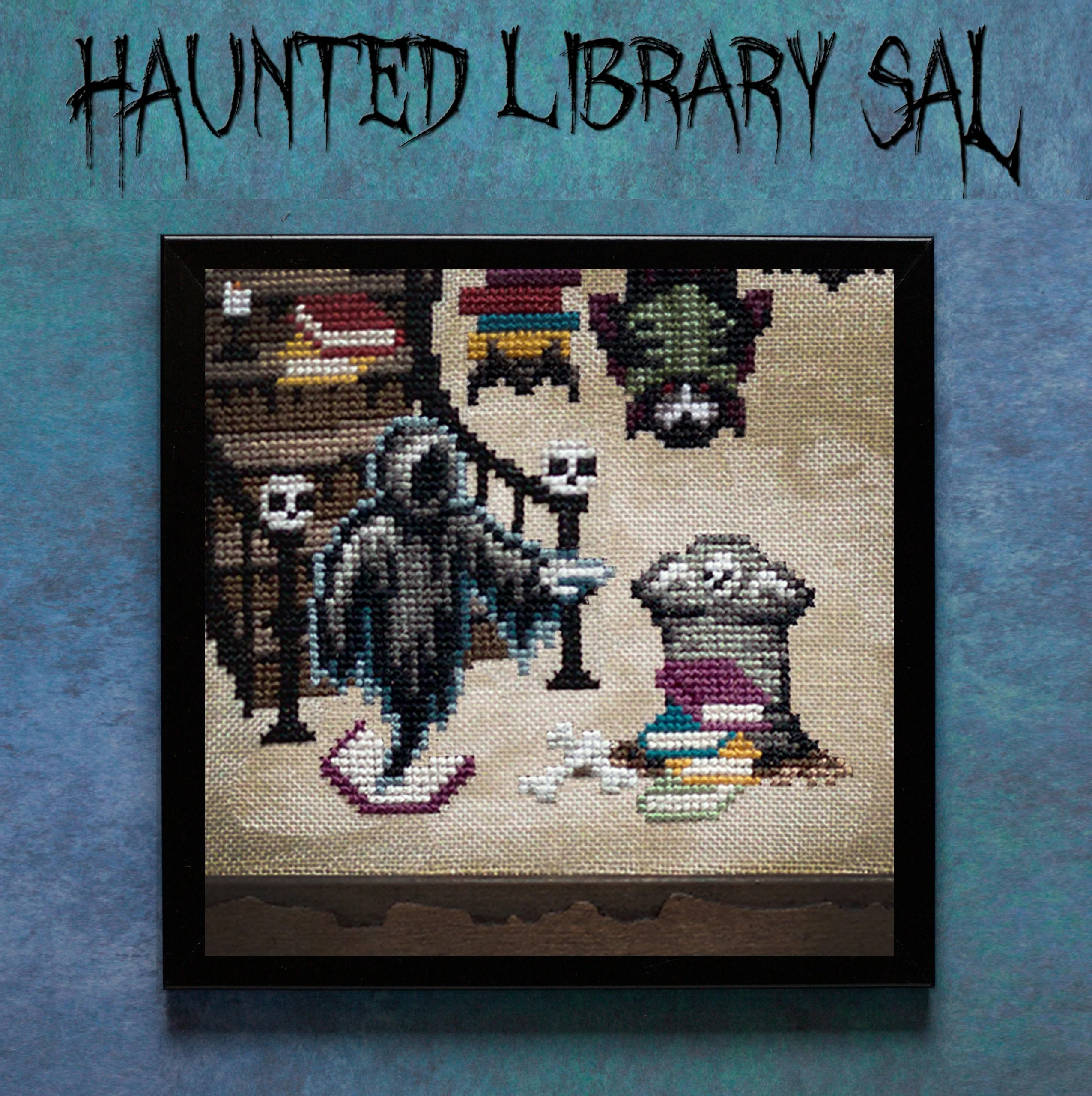 The Haunted Library - Digital PDF Cross Stitch Pattern - Image 3